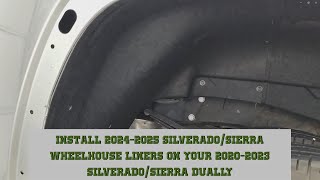 INSTALLED 20242025 SILVERADO SIERRA DUALLY WHEELHOUSE LINERS ON MY 2022 SILVERADO DUALLY [upl. by Hidie]