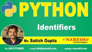 Python Identifiers  Python Tutorials for Beginners  Mr Satish Gupta [upl. by Anama]