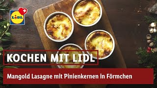 Mangold Lasagne mit Pinienkernen in Förmchen  Lidl Schweiz [upl. by Yim]