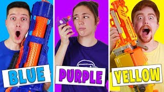 Using Only One Color in LUCKY or UNLUCKY Nerf Mystery Box Challenge [upl. by Leong]