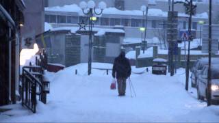 Snowfall in Kiruna Lapland Sweden HD [upl. by Khanna]