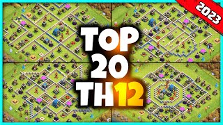 New Exclusive TH12 BASE WARTROPHY Base Link 2023 Top20 Clash of Clans  Town Hall 12 Trophy Base [upl. by Fauver406]