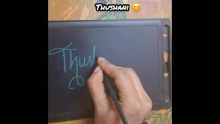 Thushani 🤩Name design sign ✍️ Shorts viral cursive calligraphy sign Thushani tsignaturestyle [upl. by Tterab]