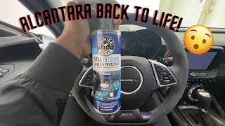 Making my ALCANTARA steering wheel look BRAND NEW VLOG [upl. by Dwayne]