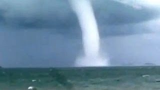 Rare waterspout off Australia [upl. by Annaehr]