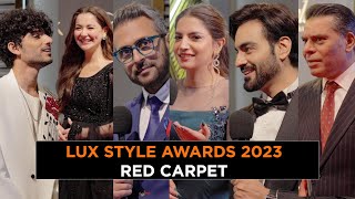 Lux Style Awards  LSA 2023  Red Carpet  Hania Aamir  Kaifi Khalil  Dananeer  FUCHSIA Coverage [upl. by Iaw]