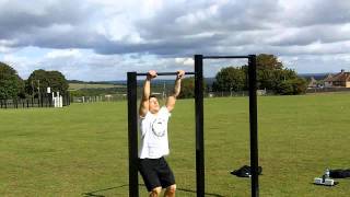 Muscle Up to Bar Hop Tutorial calisthenics bodyweight exercise [upl. by Vassaux]