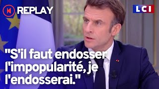 Emmanuel Macron sexplique face aux contestations sur la réforme des retraites [upl. by Asirb]