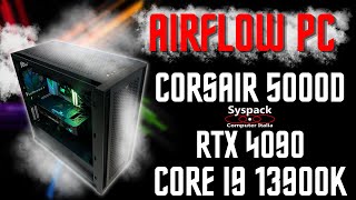 Airflow Test  Custom Build CORSAIR 5000D  RTX 4090 amp i9 13900K [upl. by Bohon]