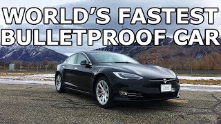 Worlds Fastest Bulletproof Car  Tesla P100D with a 60000 PSI Waterjet  Giveaway [upl. by Anide316]