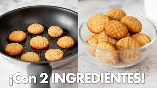 Galletas en Sartén con 2 INGREDIENTES 🍪  Galletas SIN HORNO Muy Fáciles [upl. by Raybin]