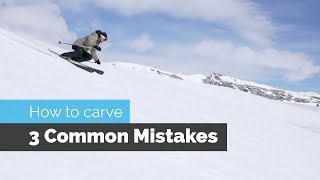 How to Carve on Skis  3 Common Mistakes [upl. by Ahsiekahs]