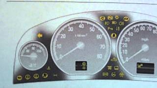 Vauxhall Vectra C Dashboard Warning Lights amp Symbols [upl. by Arobed399]