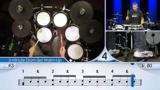 5Minute DrumSet WarmUp Intermediate  Drum Lesson [upl. by Naivad]