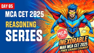 Reasoning Series  Numbers Alphabets for MAH MCA CET 2025  DAY 5 🚀 INEXORABLE Free Crash Course 🔥 [upl. by Orimar]