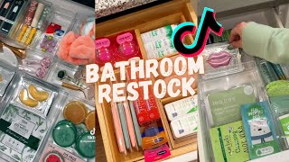 guest bathroom restocking amp organizing  ASMR  tiktok compilation  TikTok Satisfying [upl. by Tatiania]