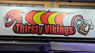 THE THIRSTY VIKINGS OWNER turns 60 ON LAMAI BEACH ROAD koh Samui Thailand [upl. by Aushoj780]