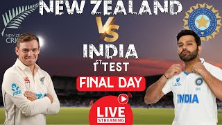 India vs New Zealand 1st Test Day 5  IND vs NZ Live Match  Live Cricket Match Today Session 1 [upl. by Leandre]