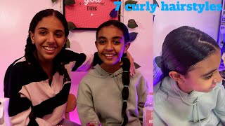 روتين الكيرلي بتاعي و 7 تسريحات للشعر الكيرلي  My curly hair routine and 7 hairstyles [upl. by Disraeli62]