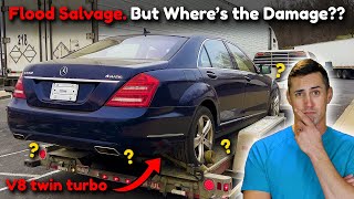 I Bought a quotFlood Salvagequot Mercedes SClass Am I Crazy Flagship Mercedes Sedan [upl. by Algy]