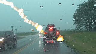 Lightning Strikes a Moving Car [upl. by Merwyn]