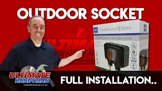 How to install an external electrical socket  install outside socket [upl. by Nalyt]