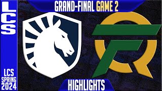 TL vs FLY Highlights Game 2  LCS Spring 2024 Playoffs GRAND Final  Team Liquid vs FlyQuest G2 [upl. by Pry853]