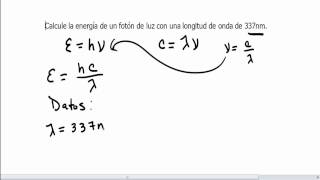 Calcular la Energía de un Fotón de Luz [upl. by Aratak]