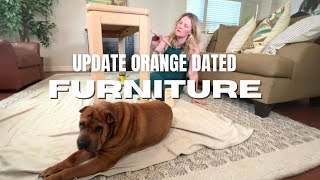 Super Easy Way to Lighten Orange Dated Wood Furniture [upl. by Adieno938]