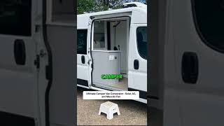 Ultimate Promaster Van Build Solar AC MaxxAir Fan shorts [upl. by Mainis]