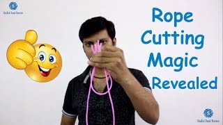 rope cutting trick  rope magic trick  easy magic trick  magic tricks in hindi [upl. by Hailee]