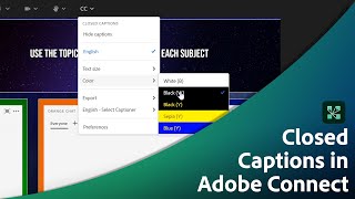 Closed Captions in Adobe Connect 113 [upl. by O'Brien]