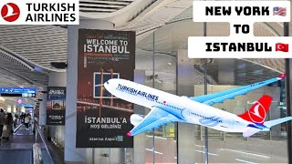 Turkish Airlines Flight From New York JFK Airport To Istanbul  Economy Class Experience [upl. by Tani]