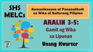 Filipino 11 Gamit ng Wika sa Lipunan sa Panonood ng mga Palabas sa Telebisyon at Pelikula [upl. by Dahcir]