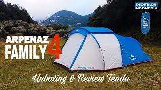 Unboxing dan Review Tenda QUECHUA ARPENAZ 4 FAMILY Indonesia [upl. by Ailedua]