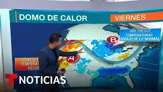 Calor extremo en la Costa Oeste y frío en los Grandes Lagos  Noticias Telemundo [upl. by Chryste]