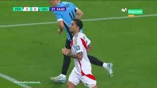 PERÚ vs URUGUAY SERGIO PEÑA INTENTÓ LA INDIVIDUAL EN ÁREA CELESTE  CLASIFICATORIAS 2026 🇵🇪⚽️🇺🇾 [upl. by Darom607]