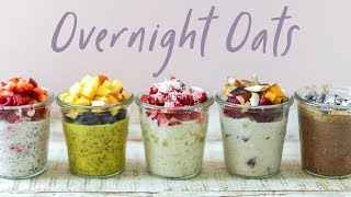 OVERNIGHT OATS 5 Ways NEW Back to School  HONEYSUCKLE [upl. by Nyrmac]