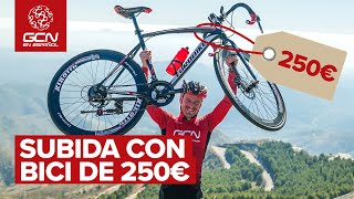 Subida con una Bici de 250 euros  Bici Barata VS Cara [upl. by Sol606]