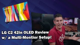 LG C2 OLED 42in Monitor Review Gaming amp Daily Office Work [upl. by Rhines]