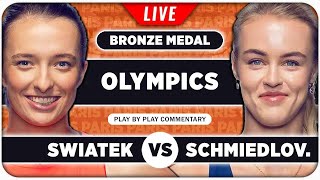 SWIATEK vs SCHMIEDLOVA • Paris Olympics 2024 Final • LIVE Tennis Play by Play Stream [upl. by Derdlim]