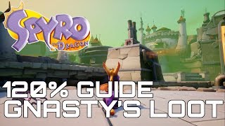 Spyro The Dragon Reignited 120 Guide GNASTYS LOOT ALL GEMS [upl. by Ettenad]