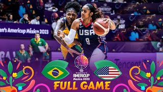 FINAL Brazil v USA  Full Basketball Game  FIBA Womens AmeriCup 2023 [upl. by Celisse372]