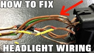 How To Replace Headlight Wiring [upl. by Adyol]