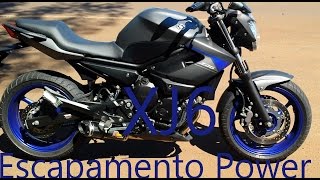 Ronco Yamaha XJ6 com escapamento esportivo Power e original antes depois [upl. by Deden]