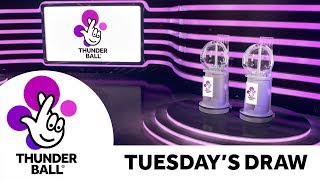 The National Lottery ‘Thunderball draw results from Tuesday 7th January 2020 [upl. by Aicilav]