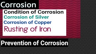 Corrosion and Prevention of Corrosionand Condition of Corrosion [upl. by Suzanna]