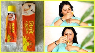 VICCO TURMERIC Ayurvedic Cream Review in Hindi Beauty Benefits [upl. by Corbet]