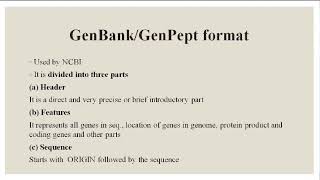 File Format In Bioinformatics [upl. by Sgninnej]