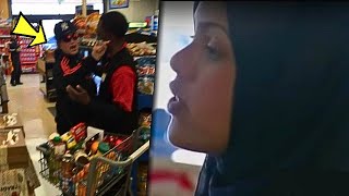 Woman Insults Cashier Wearing US Flag Man’s Reaction Stuns Shoppers [upl. by Rednirah]